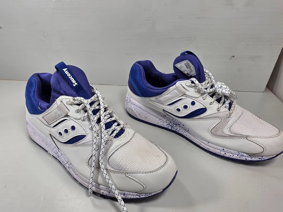 Saucony Grid 8500 Blanco Azul Marino Pintura Salpicaduras Hombre 11 Zapatos Deportivos S70376-1 Foto 4 de 4