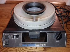 Kodak Carousel 4400 Vintage Slide Projector 140 Slide Tray Remote Power Cord