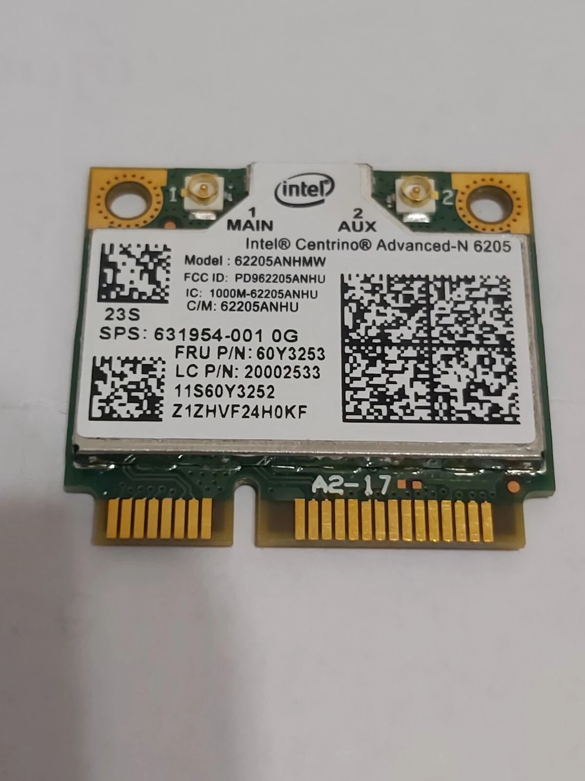 Scheda Wireless Wifi Intel 60Y3253 631954-001 62205ANHMW