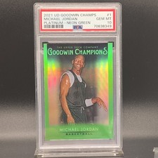2021 UD Goodwin Champions POP 4 - Michael Jordan #1 Platinum Neon Green