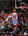 Dennis Rodman Signed METALLIC Photo 8x10  NWO Bulls Worm Autograph HOF JSA HOGAN