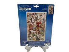 Janlynn Counted Cross Stitch Kit Golf Nostalgia 10x16 14 count #023-0137 NIP