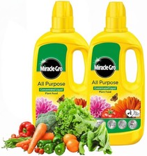 Miracle Gro Plant Food Fertiliser - Pack of 2x800ml All Purpose Plant Feed 9.97 per litre