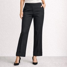 Banana Republic Martin Black Tailored Pants Cuffed Hem Stretch - Size 2