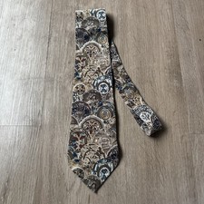 Vintage EUC UNICEF European Decorative Plates Theme Silk Tie Necktie USA Made