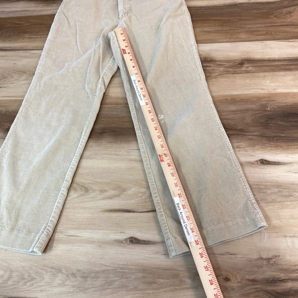 Vintage Montgomery Ward Corduroy Pants Beige Wide Leg High Rise Womens Size 9 - Image 4 of 4