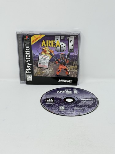 AREA 51 | Sony PlayStation 1 PS1 1996 | CIB Complete Black Label W/ Minty Manual
