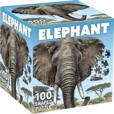 MasterPieces - Elephant 100 Piece Shaped Jigsaw Puzzle