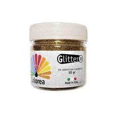 COLOREA GLITTER PRISMATICI GR 50 ORO IN POLVERE 