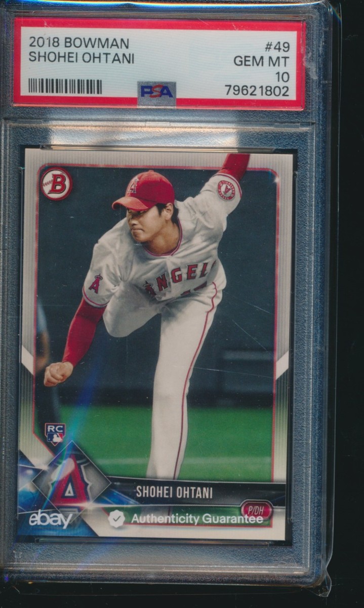 PSA 10 SHOHEI OHTANI/OTANI 2018 BOWMAN #49 LA ANGELS Rookie Card