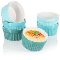 6X Soufflé FöRmchen - Creme Brulee SchäLchen Aus Keramik - Ofenfeste FöRmchen