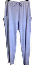 Eileen Fisher Wide Leg Lounge Sleep Pant Women's Large Blue Organic Cotton NWT