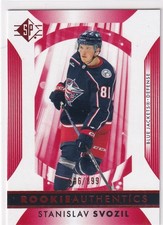 23/24 UD SP STANISLAV SVOZIL RC ROOKIE AUTHENTICS RED /899 #119