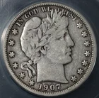 1907-O Barber Half Dollar ANACS F-12 Certified Silver 50C Key  #7870396