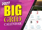 Big Grid - 2027 Rectangle Wall Calendar 13 Months Large Date Boxes Easy Planning