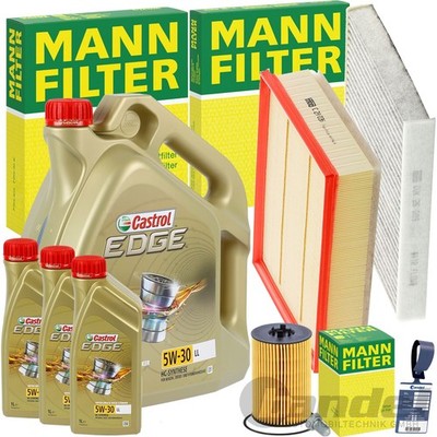 MANN INSPEKTIONSPAKET+CASTROL EDGE LL ÖL passend für VW CALIFORNIA CRAFTER TGE