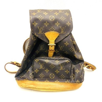 LOUIS VUITTON Backpack Montsouris MM M51136 Monogram Brown Authentic From Japan