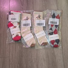4 X Janie and Jack Boys Socks Lot Size 2-5