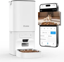 Smart Automatic Cat & Dog Feeder with Camera, 7L, Night Vision, 2-Way Audio