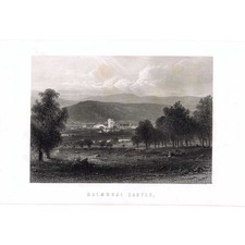 Balmoral Castle, Scotland - Antique Print 1885