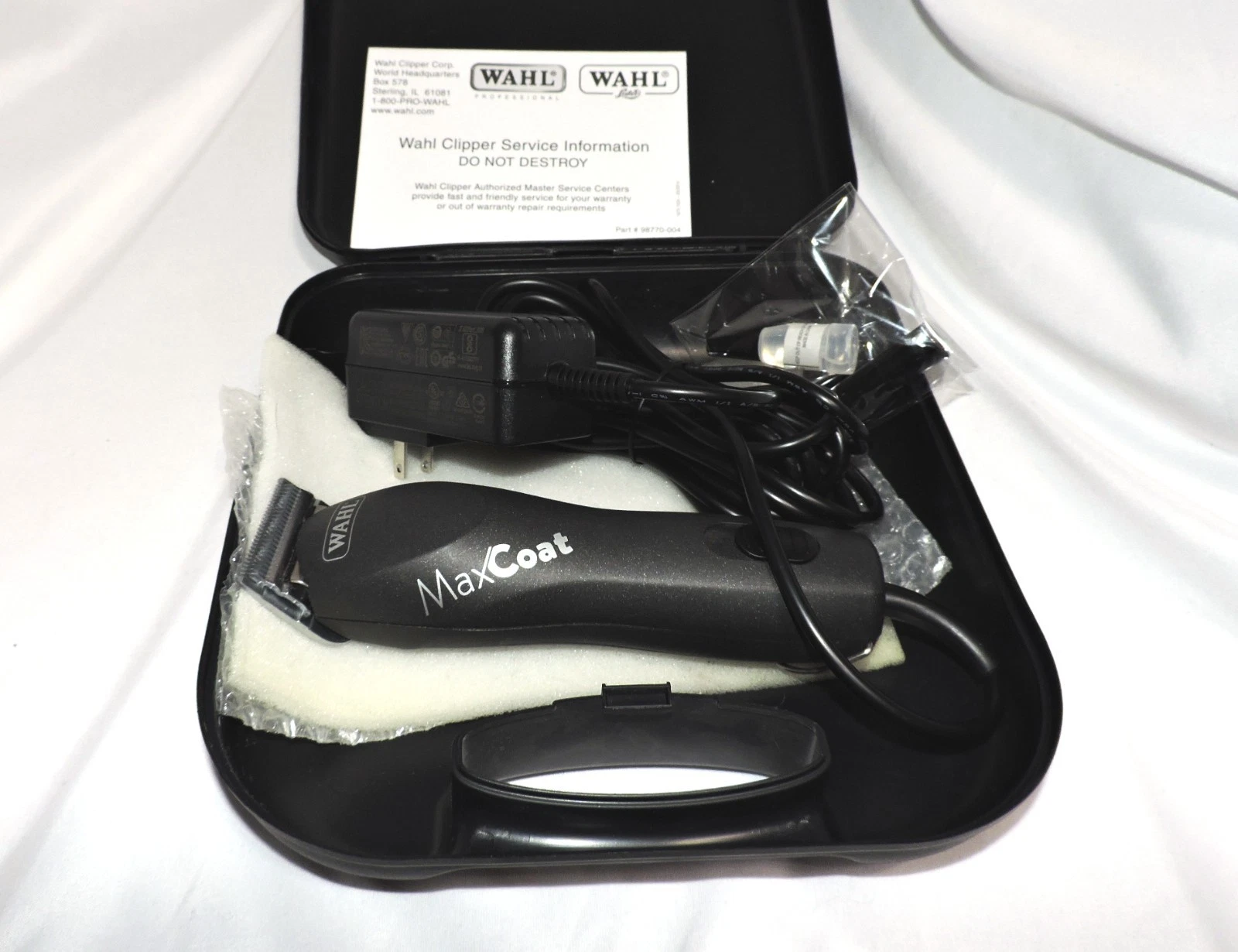 Wahl MAXCOAT Professional Pet Hair Clipper Kit - Black Equine Horse Clipper