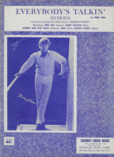 HARRY NILSSON Sheet Music EVERYBODY'S TALKIN' (1968-New From Old Store Stock)