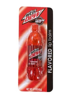 2010 Vintage Lotta Luv Mountain Mtn Dew Code Red Bottle-Shaped Lip Balm 0.17 Oz