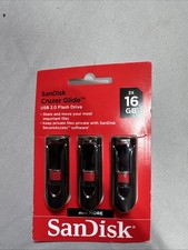 SanDisk 16GB Cruzer Glide USB 2.0 Flash Drive, 3 Pack