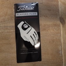 NWT Titleist Leather Glove Golf Players Flex Mens Small Right White Logo