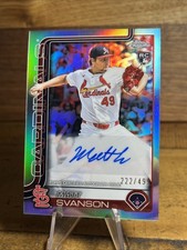 Topps 2025 Chrome Update Rookie Auto Refractor Matt Svanson Cardinals  /499 