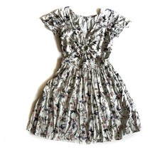 American Eagle Light Teal Floral Print Baby Doll Dress with Cutout Detail - XS