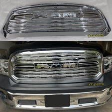 Front Grille For Dodge Ram 1500 2013 14 15 16 17 2018 Ltd Style Wletters Chrome