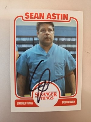 Sean Astin Custom Signed Card - Played Bob Newby In Stranger Things eBay