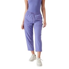 Athleta Arrival Cropped Pants Purple Women's 6 Athleisure Minimalist Travel