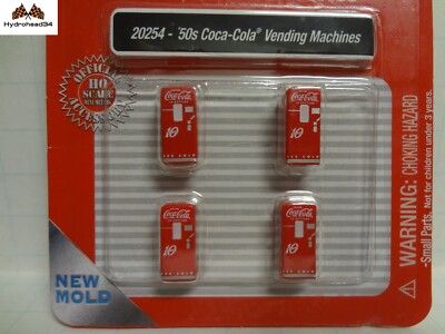 Mini Metals Mini Details #20254 '50s Coca Cola Vending Machines X 4 1:87/HO