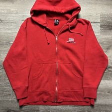 Vintage Ralph Lauren Polo Jeans Zip Up Hoodie XL American Flag Logo Back 2000s