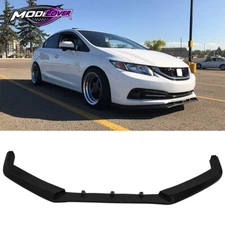Fits 13-15 Honda Civic EK Sedan 4Dr IKON V3 Style PU Front Bumper Lip Kit