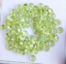28.20 Cts Natural Peridot 4 MM Round Cut Faceted Loose Gemstone Lot