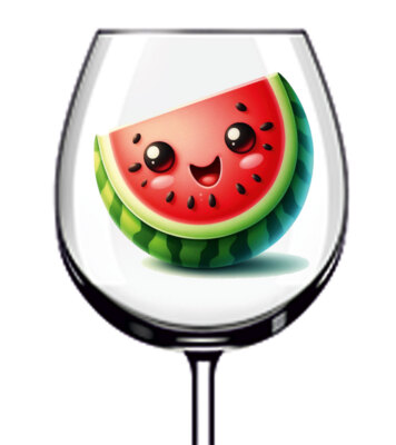 12x Aquarell Happy Wassermelone Weinglas Flasche Becher Vinyl Aufkleber Abziehbild