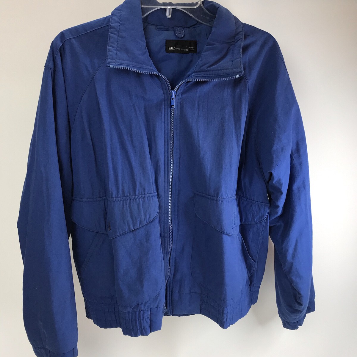 Vintage Jacket Chase Sportswear Blue Sz S Bomber retro grunge flap
