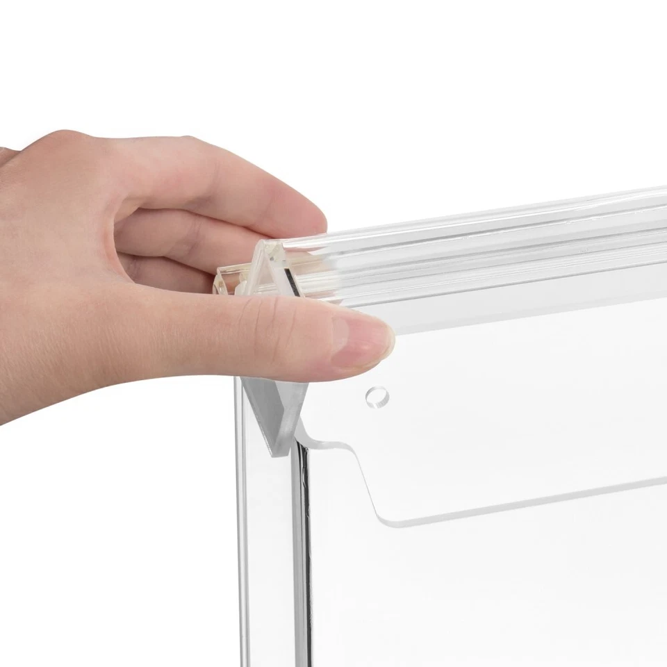 DIN Lang Hoch Prospektbox / Prospekthalter mit Deckel, wetterfest für Aussen - Bild 4 von 4