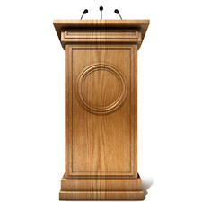 SC2525 Speakers Podium Cardboard Cutout Standee Standup