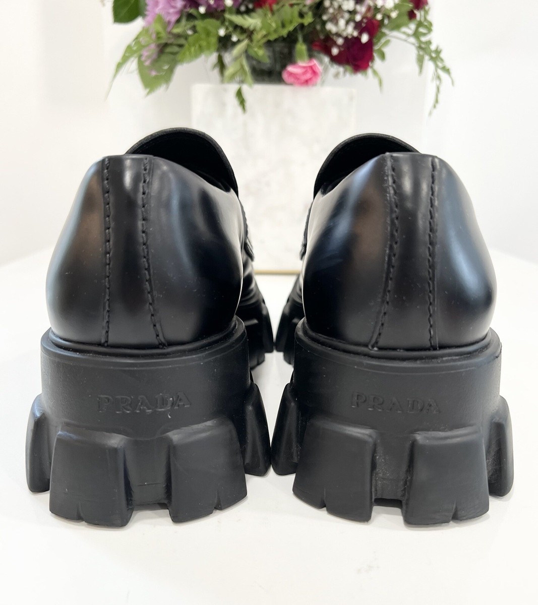 Prada Monolith LUG SOLE Loafer Black Men\'s Size 10 Prada Monolith LUG SOLE Loafer Black Men main image 4