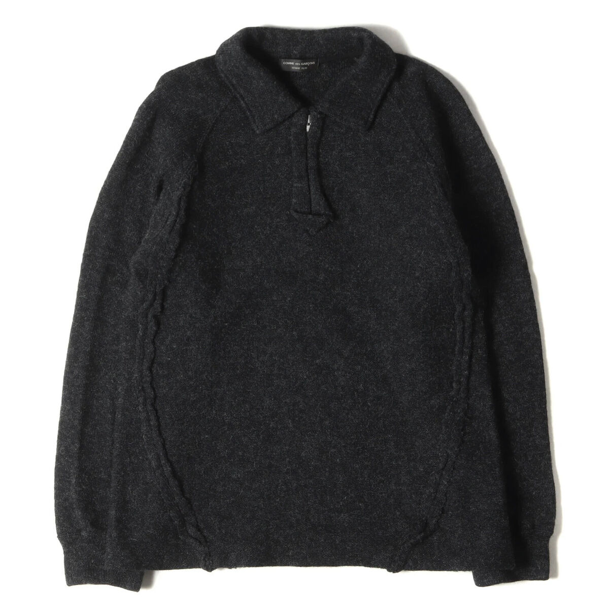 COMME DES GARCONS HOMME PLUS 03AW CURVE INSIDE OUT HALF ZIP COMME DES GARCONS HOMME PLUS 03AW CURVE INSIDE OUT HALF ZIP