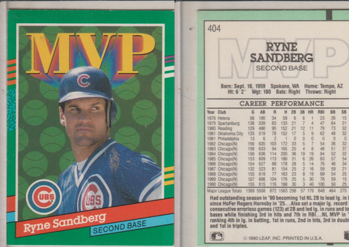 Cartes de baseball Ryne Sandberg COLLECTION 12 sur 13 sont dans étuis, Go Cubbies - Photo 2 sur 14