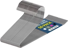 Metal Pants Hanger Set 50 Pieces Elegant Non-slip Closet Space Saving Hanger Set