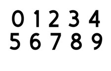 SET OF 2 Custom Mailbox Numbers Vinyl Decals / Stickers - Choose Size Color