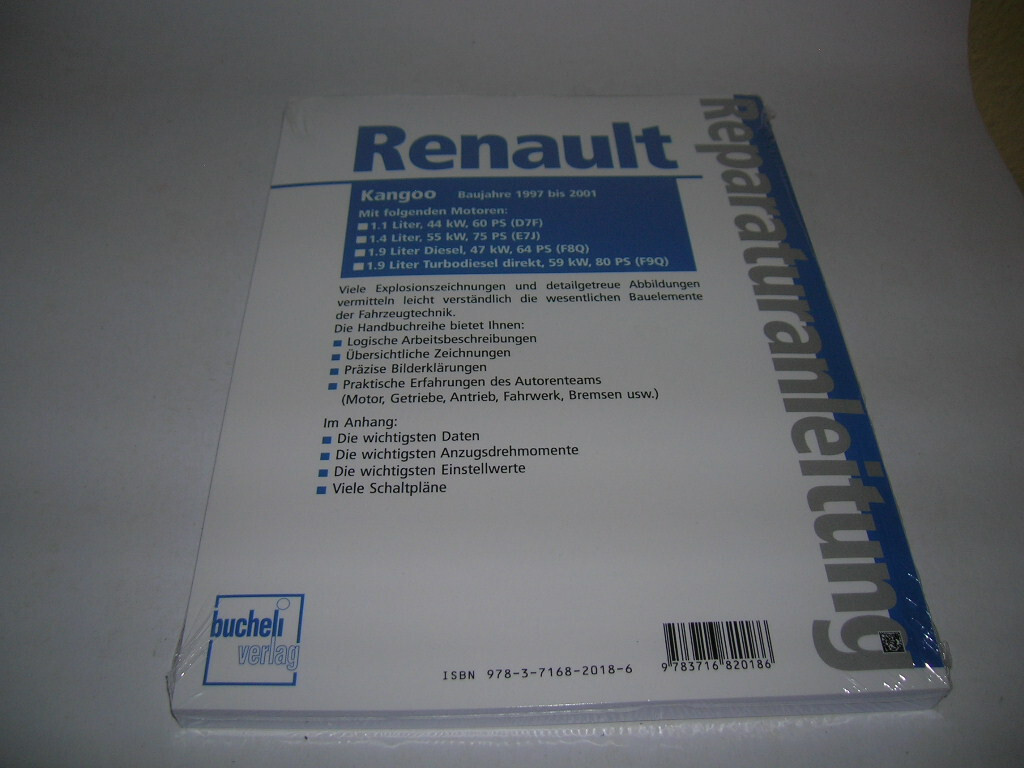Thumbnail - Buch Reparaturanleitung Renault Kangoo Baujahre 1997 Bis 2001 Band