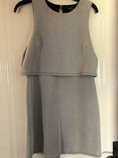 Miss Selfridge Black and white pattern dress/ Never worn. Knee length  size 12
