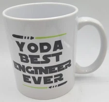 Yoda Best Engineer Ever Mug. Fill to 11oz. Safe Fast Shipping 